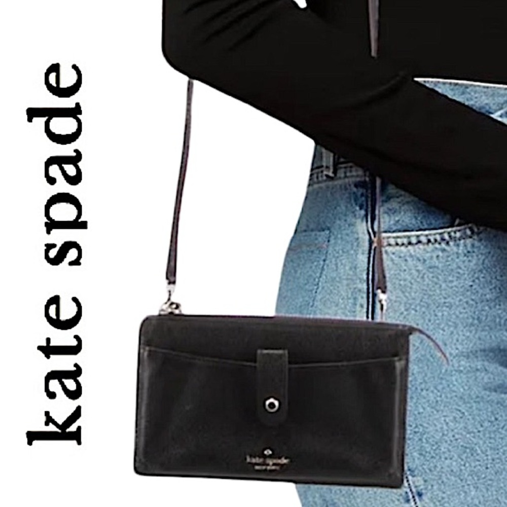 Kate Spade. EUC. Gorgeous”Larchmont Avenue Alegra" Leather Crossbody Purse.Black